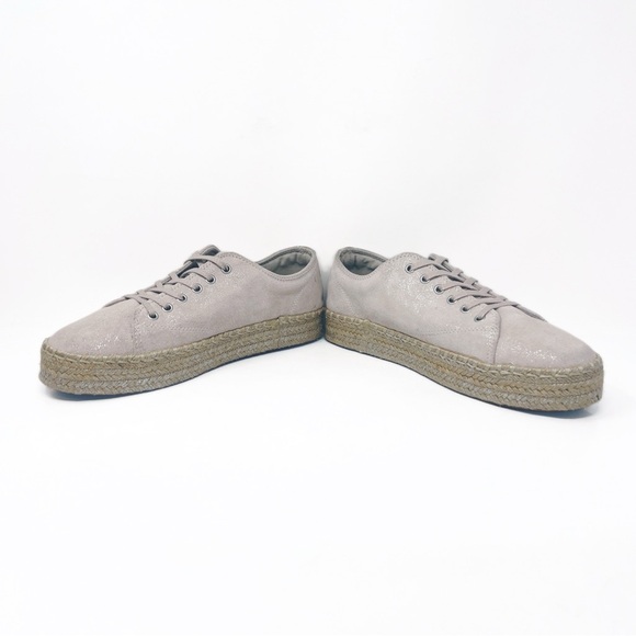 Tretorn Eve Suede Platform Espadrilles Sneakers in Birch Silver - Picture 5 of 13